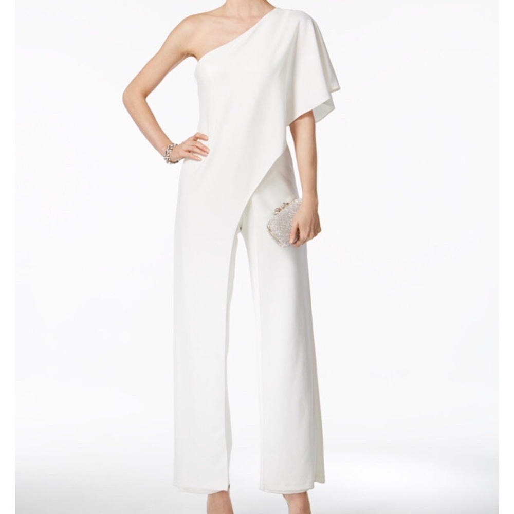 Stunning Adrianna Papell One Shoulder Jumpsuit